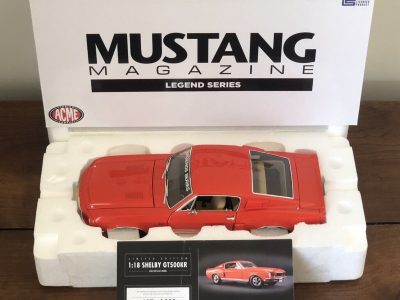 ACME 1968 FORD MUSTANG SHELBY GT500 KR MUSTANG MAGAZINE LEGEND SERIES 1:18